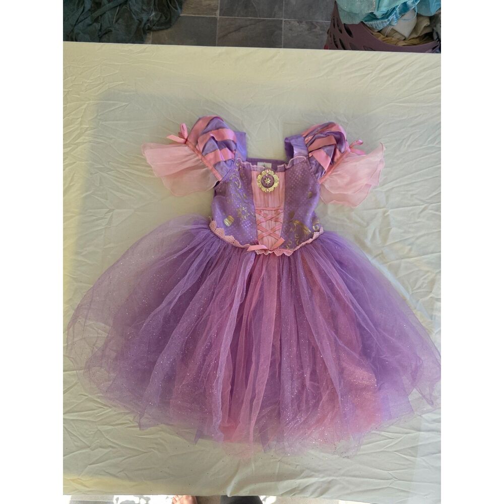 Authentic Disney Store Rapunzel Princess Costume Dress - Tangled - Girls Size 4